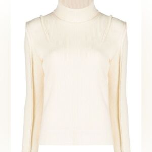 R13  R 13 Japenese Fabric roll-neck ribbed-knit jumper Small